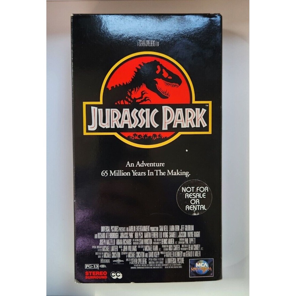 Jurassic Park (VHS, 1994) RARE PROMO - NO BARCODE - NOT FOR RESALE